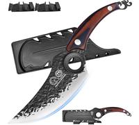 XYJ Coltello da cucina, coltello da disosso forgiato per il taglio della carne, in acciaio ad alto tenore di carbonio, coltello da cuoco per la cucina, campeggio all'aperto, a codolo pieno