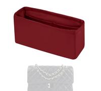 XYJG Interno Borsa Organizer in Seta per Borsa Chanel CF Classic Flap, Organizer per Organizzatore di Lusso, Mantieni La Forma Fella Borsa, Leggero, Robusto (Vino rosso, CF Medium)