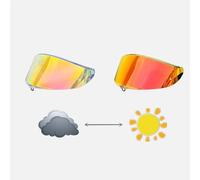XYJTC Lente per Casco da Moto, Visiera di Ricambio for Casco K6, Visiera for Casco da Motocicletta Colorata, Lente Parabrezza for Casco AGV K6/K6S (Revo Deep Red)(Photochromic Revo Red)