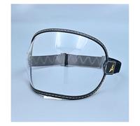 XYJTC Motociclo Visiera universale for casco aperto 3/4, lente a bolla, parabrezza for moto, lente capacete, occhiali antivento for casco da moto vintage (piccolo nero)(Clear,Big)