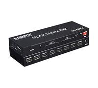 XYKJOBC Matrice HDMI 6x2 4K 60Hz - Splitter Switch 6 IN 2 Out con EDID per PC, TV, Doppio Schermo