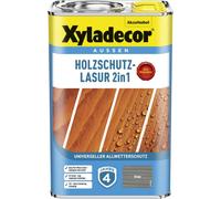 Xyladecor Vernice protettiva per legno, colore grigio, 4 l, per esterni
