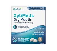 Xylimelts : Bocca Secca 40 Pastiglie Aderenti Gusto Leggermente Dolce| Allevia la Secchezza Orale Giorno e Notte| Azione Fino a 8 ore | Senza Zucchero, Xilitolo| Discreto e Naturale| Testato