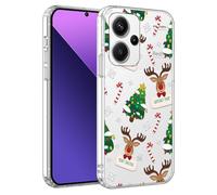 Xylota Natale Cover per Xiaomi Redmi Note 13 Pro Plus/13 Pro+ 5G 6,67'', Aesthetic Natalizia Albero di Natale Motivo Natalizie Custodia Christmas Case, Trasparente Silicone Natalizi Custodie, Renna