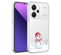 Xylota Natale Cover per Xiaomi Redmi Note 13 Pro Plus/13 Pro+ 5G 6,67'', Aesthetic Natalizia Pupazzo di neve Motivo Natalizie Custodia Christmas Case, Trasparente Natalizi Custodie, Fiocchi di neve
