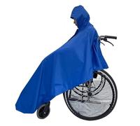 XYLRSMH Mantella Antipioggia Impermeabile for Sedia a rotelle, Impermeabile in Poliestere for disabili, Poncho Riflettente for Scooter, for Anziani Poncho Antipioggia(Blue)