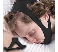 XYLUCKY Snoring Solutions, Stop Snoring Devices, Nuova Versione migliorata Cinturino Anti-russamento Regolabile - 2 Pezzi, Nero