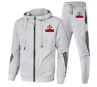 XYMCX Tute da uomo per Resident, felpa con cappuccio a maniche lunghe e pantaloni da jogging per Evil, felpa con zip intera e pantaloni per la corsa in palestra per Umbrella, abbigliamento,Grey-m