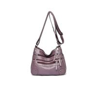 XYNM Borse Borsa di Lusso in Pelle Morbida Designer Spalla Crossbody Messenger Bag-Violetta
