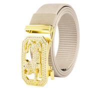 XYNM Cintura Uomo Elastica Blu Da Lavoro -beige