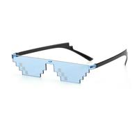 XYNM Occhiali da Sole Divertenti Pixel per Uomini E Donne, Uv400 Antiriflesso, Thug Life A Mosaico retrò Feste Cosplay Divertimento all'Aria Aperta