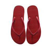 XYNM Pantofole tinta unita antiscivolo tempo libero coppia donna estate spiaggia all'aperto infradito sandali traspiranti, Rosso, 35.5 EU