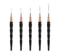 Xynovate Pennelli per Nail Art, 5 Pezzi Pennelli Liner di Precisione, Pennelli per Unghie per Disegnare Linee Fini Attrezzo per gel UV Disegno Fodera Unghie Strumenti Manicure,Diamante Nero