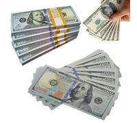 Xynqura 120 Foglio Dollari Simulati, Prop Money Copia Denaro, Copy Money, Dollari da Gioco, Scratch Cash Dollari, Soldi Finti, Playset di Cash per Oggetti di Scena Cinematografici (100 Dollari)