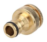 Xyntor 3/4 inch Brass Hose Connector | Quick Connect Fitting for Leak - Water Flow | Garden Hose Adapter for Outdoor Faucets/Sprinklers/Washing