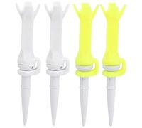 Xyntor 4 Claw Tee Pegs 180 Degree Rotating | High Resilience PU Plastic Secure - Flight Design | Tee Pegs for Training/Practice/Driving Range | 4Pcs Set with Lightweight Holder