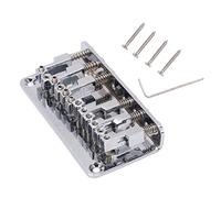 Xyntor 6 String Guitar Bridge Replacement | Adjustable Saddle for Intonation & Height | Top Mount Metal Bridge for Electric Guitars/Bass | Includes Wrench & Screws