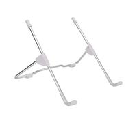 Xyntor Adjustable Tablet Stand | Aviation Aluminum Foldable Holder for Laptops & Tablets | Multi - Angle Damping Heat Dissipation Support | Portable Desktop Organizer (White)