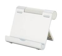 Xyntor Aluminum Alloy Phone Stand | 180° Rotatable & Foldable Tablet Holder | 5kg Loading for Office/Home/Travel | Protective - Scratch Silicone Base (Argento)