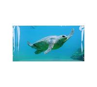 Xyntor Aquarium Background Sticker | Sea Turtle Swimming Theme Adhesive Poster | Vivid PVC Wallpaper for Fish Tank/Terrarium | Easy to Apply, Decor (61 * 41 cm)
