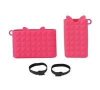 Xyntor Beach Bag Phone Holder | Water Protective Silicone Storage Organizer for Cell Phone/Keys/Small Items | Multi - Piece Multipurpose Accessory with Vent Holes (Rose Red)