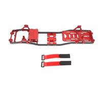 Xyntor Carbon Fiber RC Chassis Frame | Aluminum Alloy Suspension for AXIAL SCX10 1/10 | Upgrade Chassis for Off - Road Crawlers/Trail Trucks (Red)
