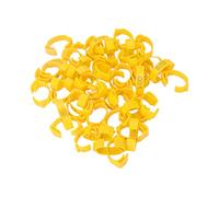 Xyntor Chicken Leg Bands | 50pcs Retractable 6 Slots Poultry Identification Rings for Chickens/Ducks/Geese | Sturdy Plastic Leg Bands for Farm Management & Breed Tracking