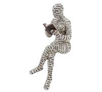 Xyntor Composite Woman Reading Figurine | Innovative Pulp Molding Bookshelf Ornament for Home Decor | Hand Painted, Weather Shielded | Ideal Present for Women/Desk Decoration (F)