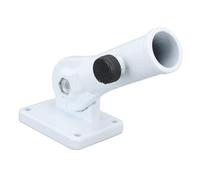 Xyntor Flag Pole Holder Wall Mounted Bracket | 180 Degree Adjustable Angle for Yard/Roof/Truck | Aluminum Alloy Protective Coated Flag Mounting Bracket, White