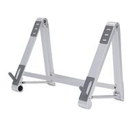 Xyntor Foldable Laptop Stand | Multi Height Adjustment & Secure Grip | Ergonomic Aluminum Stand for Laptop/Tablet/Phone | Portable Heat Dissipation Design (Silver)