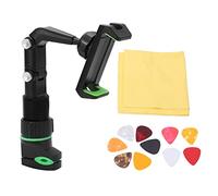 Xyntor Guitar Phone Mount Holder | Adjustable Clamp for Microphone Stands/Music Stands/Headstocks | Includes 10 Picks & Wiping Cloth for Teaching/Recording/Live Streaming