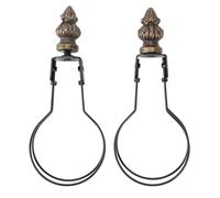 Xyntor Lamp Shade Holder Adapter | 2 Pack Metal Clip On Bulb Adapter for Table Lamps/Floor Lamps/Pendant Lamps | Universal Fit for Living Room, Bedroom, Office (Black)