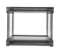Xyntor Large Capacity Desk Organizer | PET Tea & Stationery Rack | Multi - Use Desktop Organizer for Home/Office/Kitchen | Space - Saving Vertical Design, 8 - Piece (Transparent Black)