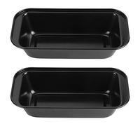 Xyntor Nonstick Loaf Pan 2 Pack | Carbon Steel Bread Baking Tray for Excellent Baked Goods/Cakes/Pastry | Even Heating, Warp Proof, Dishwasher Safe (Black TG02#A)