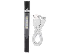 Xyntor Pen Flashlight with Clip | 3 Illumination Modes White/Warm/Red SOS | USB Rechargeable LED Flashlight for Examination/Fixing/Outdoor | 260mAh Battery (Black)