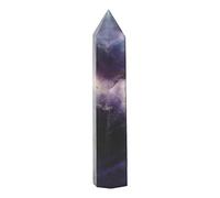 Xyntor Rainbow Fluorite Crystal Pillar | Eliminates Negative Vibrations for Balance | Healing Stone for Mindfulness/Chakra/Home Decor | 6-7cm Genuine Crystal Point (ZZ0199 single-pointed colorful