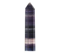 Xyntor Rainbow Fluorite Crystal Pillar | Eliminates Negative Vibrations for Balance | Healing Stone for Mindfulness/Chakra/Home Decor | 6-7cm Genuine Crystal Point (ZZ0200 single-pointed colorful