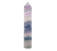 Xyntor Rainbow Fluorite Crystal Pillar | Eliminates Negative Vibrations for Balance | Healing Stone for Mindfulness/Chakra/Home Decor | 6-7cm Genuine Crystal Point (ZZ0144 single-pointed colorful