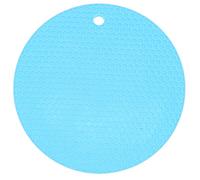 Xyntor Silicone Placemat Round | Food Grade Insulation Pad for Microwave/Oven/Table | Heat Tolerant Mat 230℃, Dishwasher Compatible (Blue)