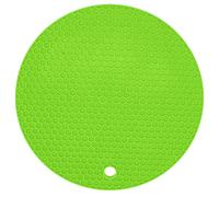 Xyntor Silicone Placemat Round | Food Grade Insulation Pad for Microwave/Oven/Table | Heat Tolerant Mat 230℃, Dishwasher Compatible (Green)