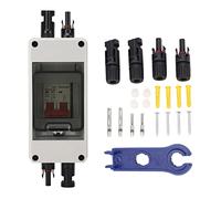 Xyntor Solar Disconnect Switch | IP65 Weather - Proof DC 500V Circuit Breaker Box | PV Disconnector for Solar Panels/Inverters/off - Grid Systems | Overload & Thunder Protection (40A)