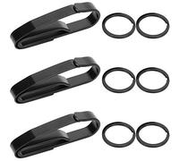 Xyntor Stainless Steel Keychain Belt Buckle | 3 - Pack Tarnish - Proof Outdoor Key Holder | Detachable Keyring for Camping/Hiking/Travel | Multi - Purpose Gear Clip for Keys & Tools