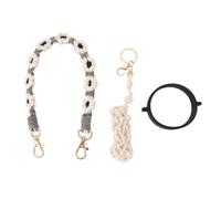 Xyntor Woven Water Bottle Strap | 3Pcs Food Grade Silicone Ring Set for Hiking/Cycling/Commuting | Secure Cup Holder & Lanyard for 16-40oz Bottles (Nera)