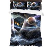 XYOK Doctor Who Set di biancheria da letto per bambini e ragazzi in microfibra, con chiusura lampo, copripiumino singolo 135 x 200