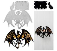 XYQHOAC Stampo in silicone a forma di drago volante, da appendere alla parete, in resina, per candele, applique, vassoio da appendere alla parete, per riporre gioielli fai da te, decorazioni per la
