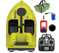 XYQSBY Barca Esca Cercatore di Pesci da Pesca, Barchino Carpfishing GPS con Ecoscandaglio per Pesca sul Ghiaccio Pesca in Kayak, Segna 16 Punti di Pesca, Carico di 2 kg, Batteria da 5200 mAh