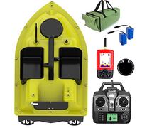 XYQSBY Barca Esca Cercatore di Pesci da Pesca, Barchino Carpfishing GPS con Ecoscandaglio per Pesca sul Ghiaccio Pesca in Kayak, Segna 16 Punti di Pesca, Carico di 2 kg, Batteria da 5200 mAh