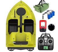 XYQSBY Barca Esca Cercatore di Pesci da Pesca, Barchino Carpfishing GPS con Ecoscandaglio per Pesca sul Ghiaccio Pesca in Kayak, Segna 16 Punti di Pesca, Carico di 2 kg, Batteria da 5200 mAh