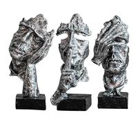 XYQXYQ 3 Pezzi di Statue del Pensatore, Arte Astratta, Arredamento Moderno per l'Interno Casa, Decorazione per Scrivania, Figure Decorative Moderni, Decorazione per scaffale merci