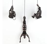 XYQXYQ Scultura scalatore, scultura moderna decorativa da parete, scultura maschile, scultura creativa ruggine scalatore arte decorativa casa maschile scultura (combinazione)